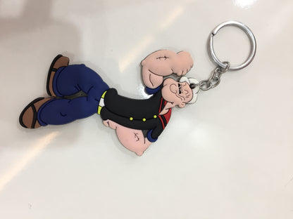 Popeye The Sailor Man Cute Rubber Keychain