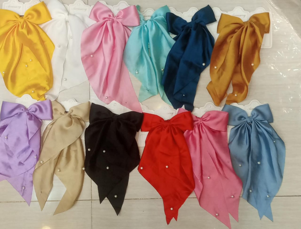 Pack of 12  Bow Pins For Girls(Multicolor)