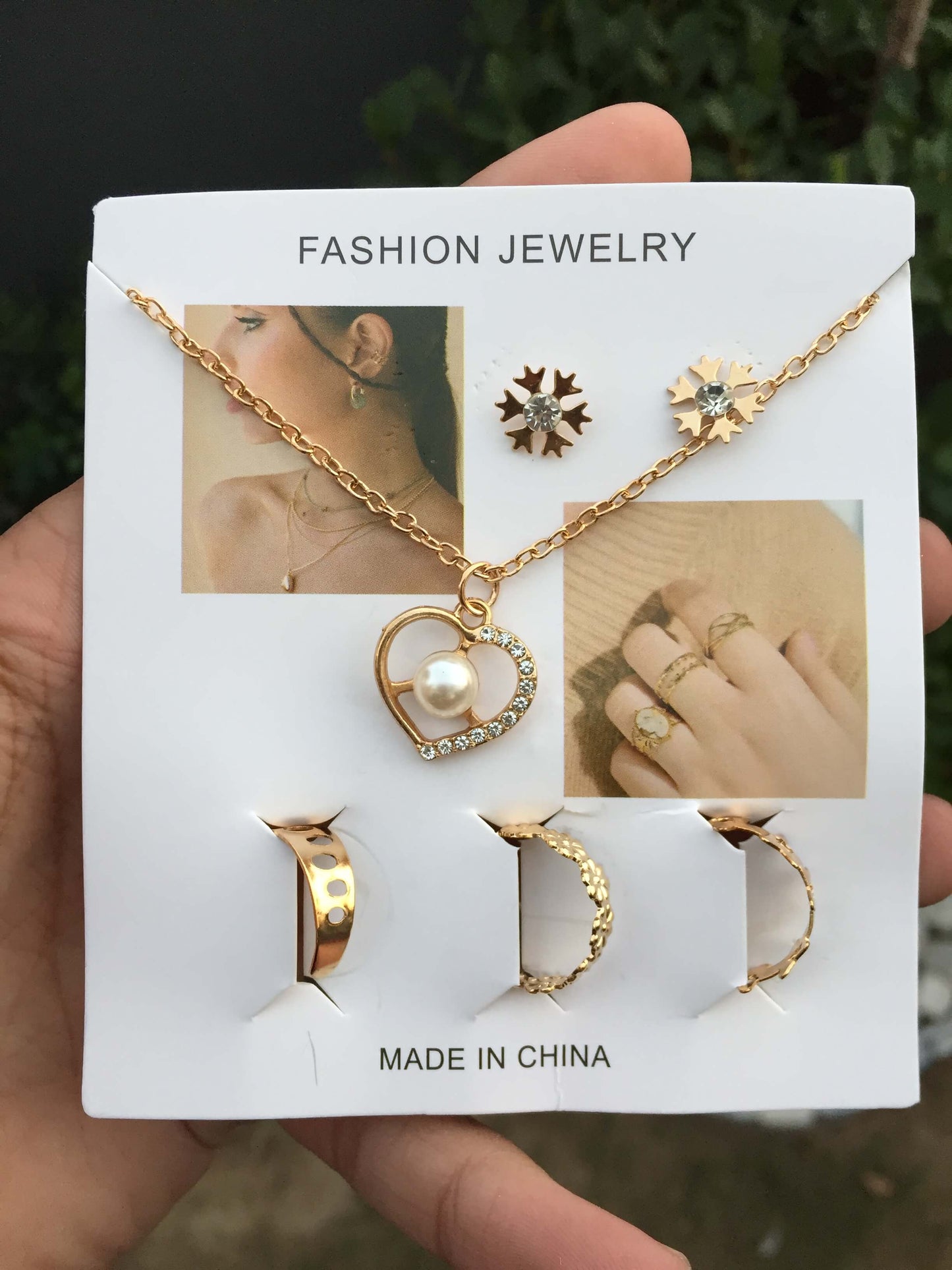 Viral 3-in-1 Aesthetic Jewelry Bundle | Butterfly, Clover & Heart Sets