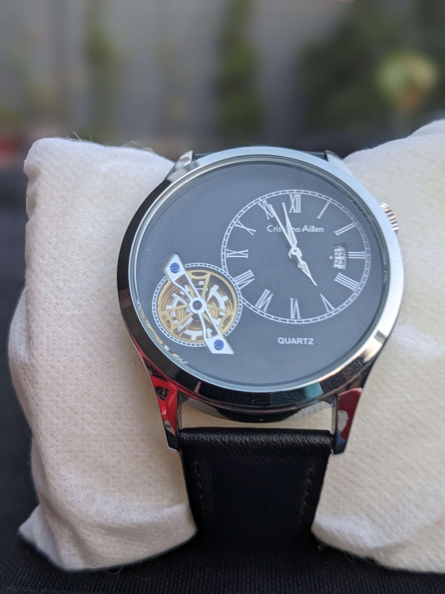 Executive Tourbillon Style Watch | Open Heart Mechanism | Premium Leather Strap