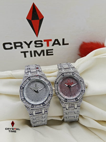 Stunning Multicolored Dial Ladies Crystal Watch Pair✨👑