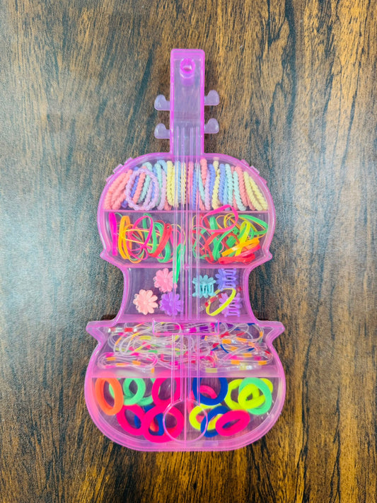 Violen Shaped Rubber Band/Pony Gift Set For girls