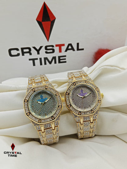 Stunning Multicolored Dial Ladies Crystal Watch Collection Pair✨👑