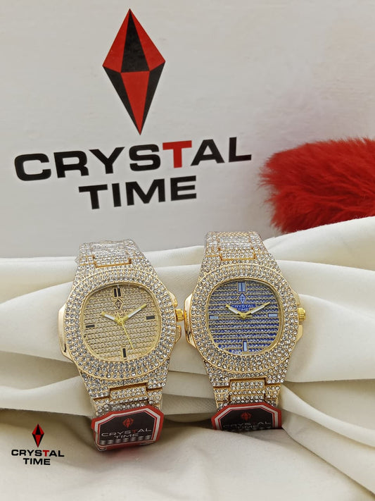 Stunning Multicolored Dial Ladies Crystal Watch Pair✨👑