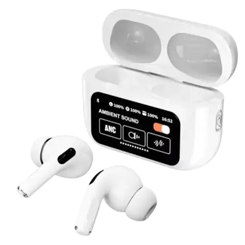 A9 Pro Airpods - A9 Pro Screen Airpods - Touch Screen Airpods - Airpods With Screen - Airpods Pro Anc Airpods - Digital Airpods - Lcd Airpods - Air Pods Pro - Anc Earbuds