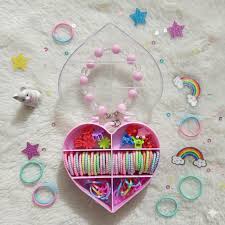 Hair Accessories for Girls, Hair Bands Gift Box, Cute Hair Accessories Set, Multicolor Elastic Hair Bands, Ponytail Rubber Bands, Mini Hair Claw Clips, Kids Hair Accessories Combo Pack, Hair Clips for Girls, Baby Hair Bands, Hair Accessories Organizer