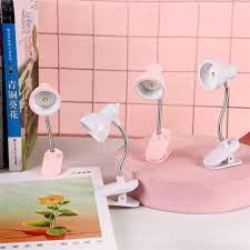 Mini Led Book Light Clamp Lamp Soft White Adjustable Angle Clip-On Desk Lamp Battery Powered Lights For Bedroom Girl Child Kids