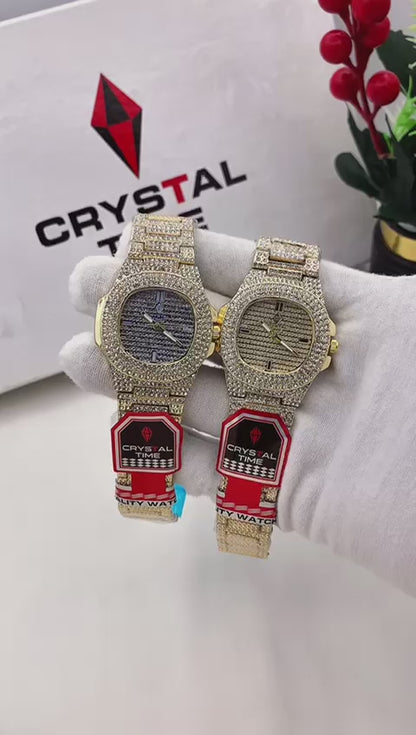 Stunning Multicolored Dial Ladies Crystal Watch Pair✨👑