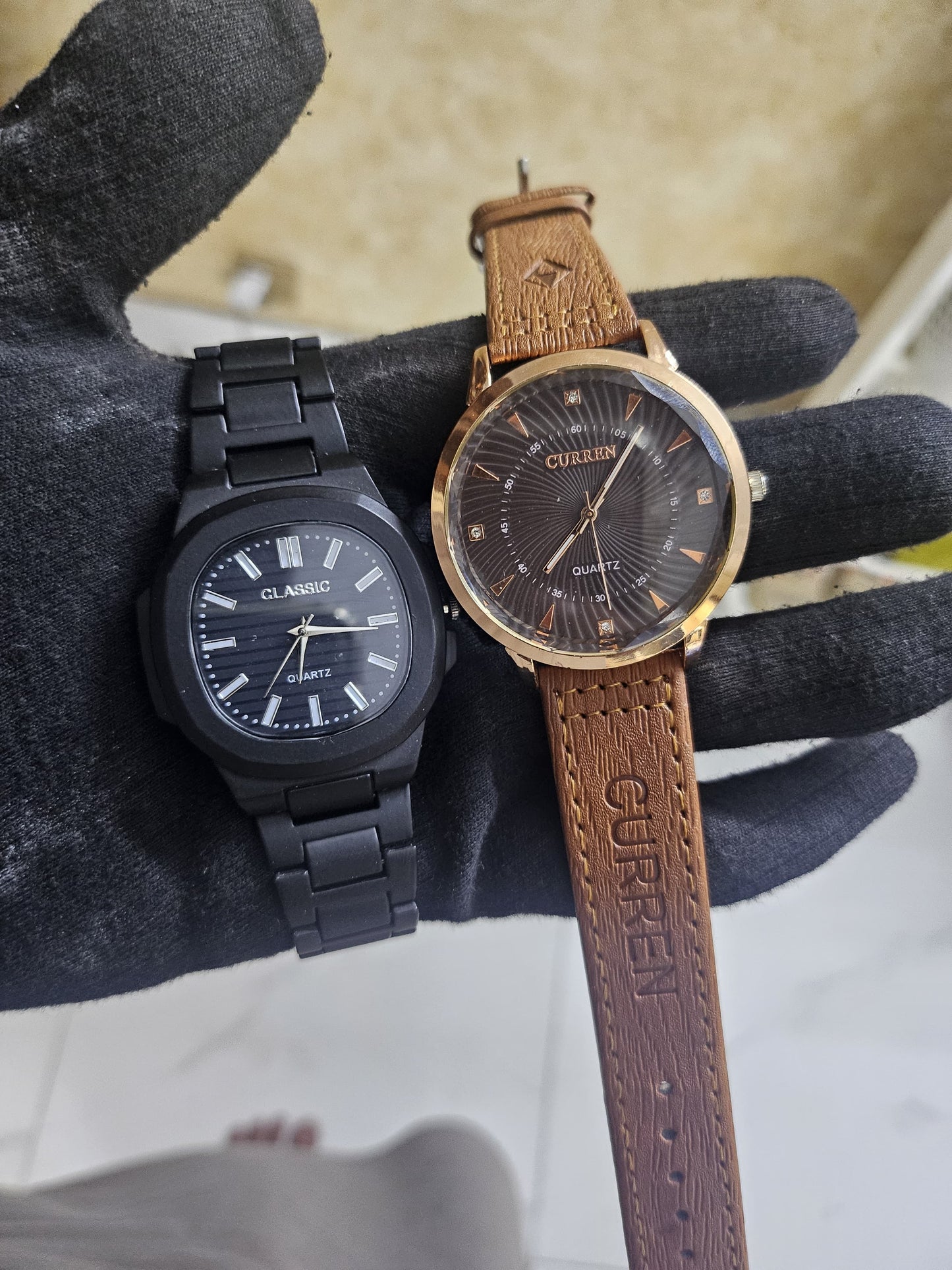 The Ultimate Duo: Brown & Black Watch Bundle (2-in-1 Deal)